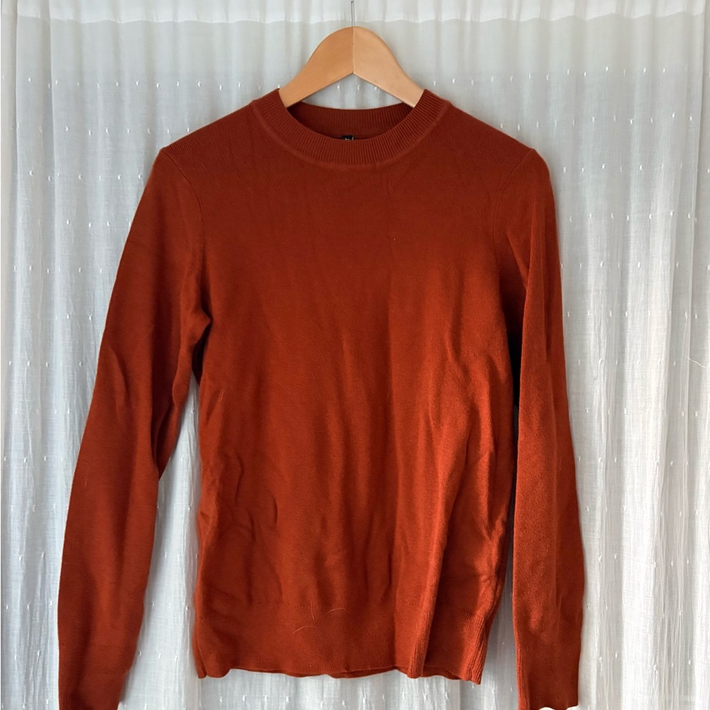 Classic Rust Crew Neck Sweater Wool blend